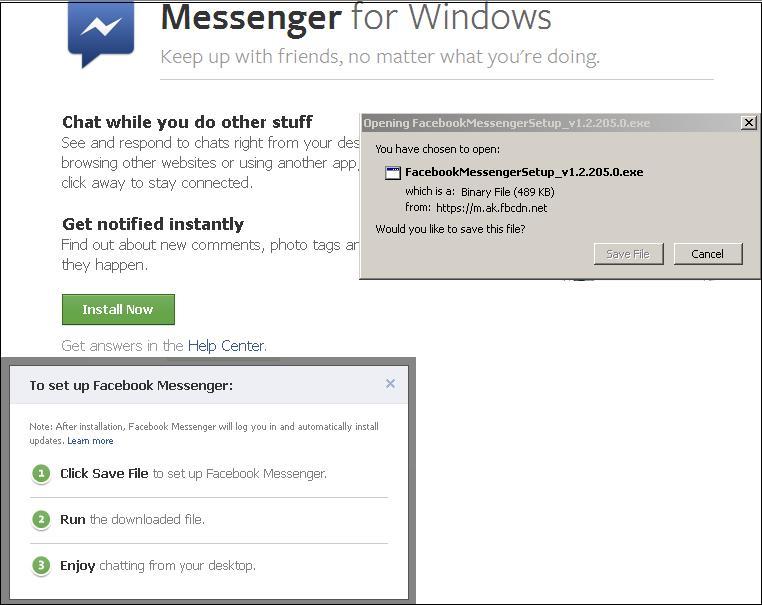 Facebook CHAT from Windows