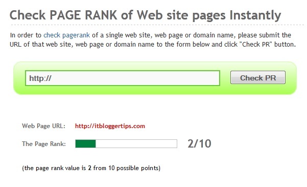 Google Page Rank IT Blogger Tips