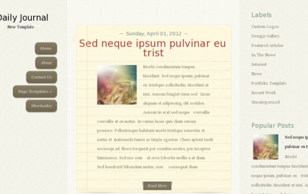 Daily Journal Blogger Template