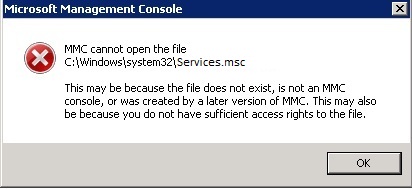 MMC Cannot Open the File