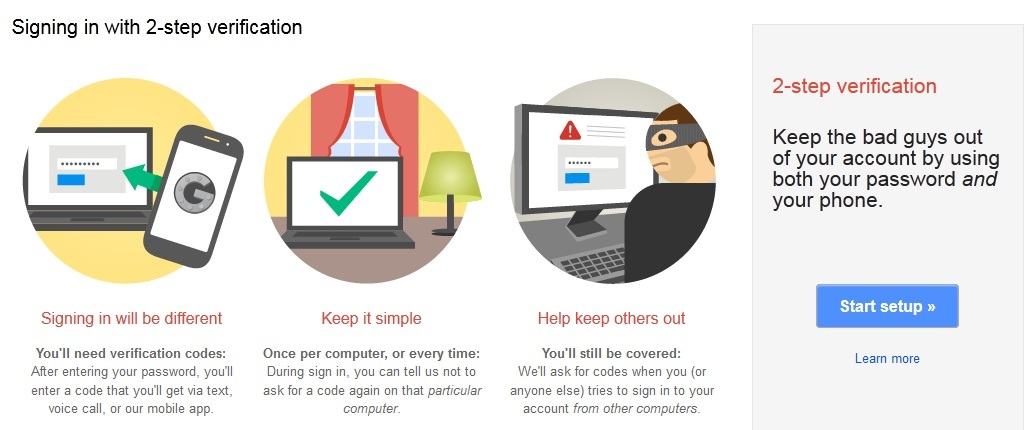 Setup 2-Step Verification in Gmail