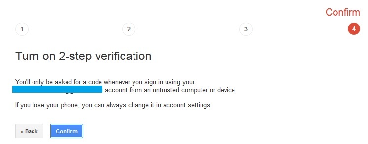 Setup 2-Step Verification in Gmail