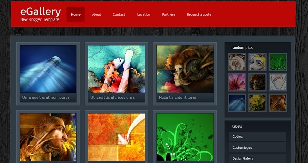 eGallery Blogger Template